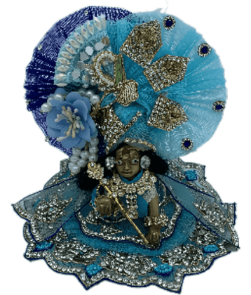 Dreemoh God's Treat Laddu Gopal Blue Cotton Dress ( Pack of 1 )