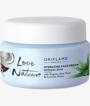 LOVE NATURE Hydrating Face Cream with Organic Aloe Vera & Coconut Water Moisturizer 50ML ml