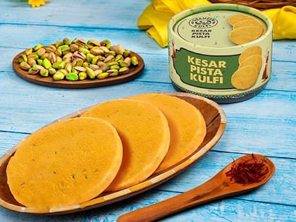 Kesar Pista Slice Kulfi (Pack of 3)