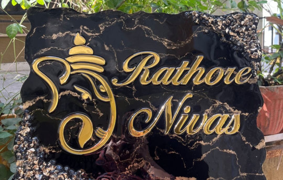 Resin handmade customised name plate