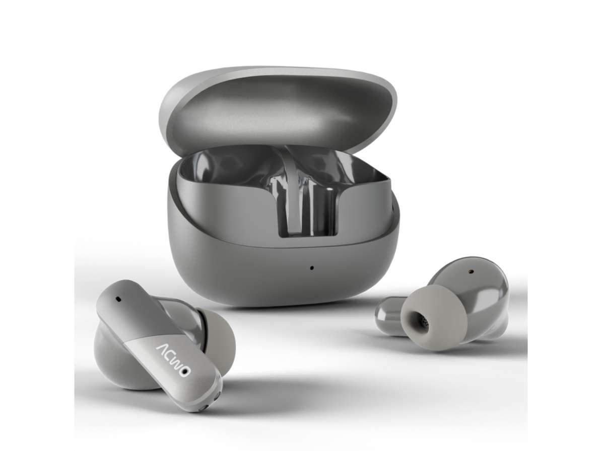 ACwO DwOTS Bliss Pro, Made in India TWS Earphones, 65H Playtime, 50ms Low Latency, Instant Auto Connect, Bluetooth 5.4,10mm Bass Boom  - Bliss Grey