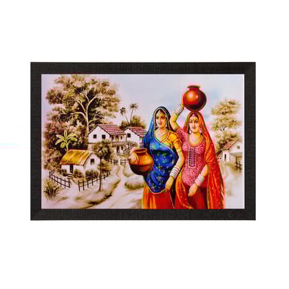 Village Women Matt Textured UV Art Painting