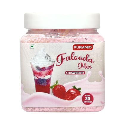 Puramio Falooda Mix Strawberry, 500 gm