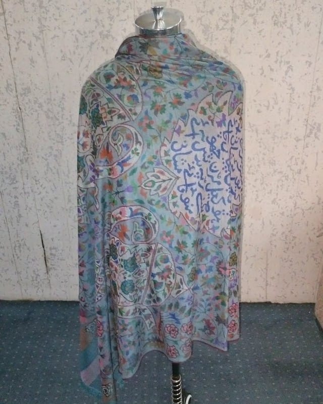 Kani Jamawar Ladies Pashmina Shawl โ Handwoven with Artisanโs Personal Quote | Heritage Luxury from Kashmir
