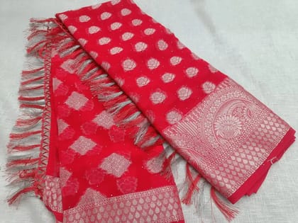 Sliver Gorget Saree Elegance Personified