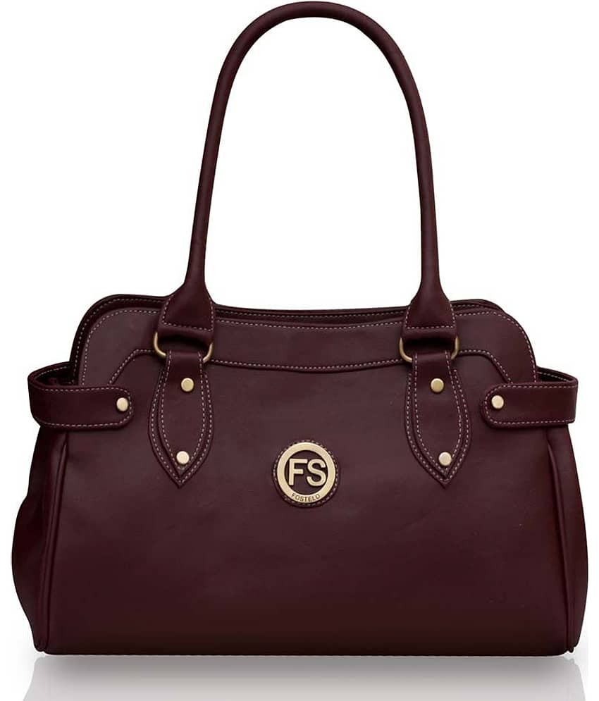 Fostelo -   Maroon Faux Leather Shoulder Bag