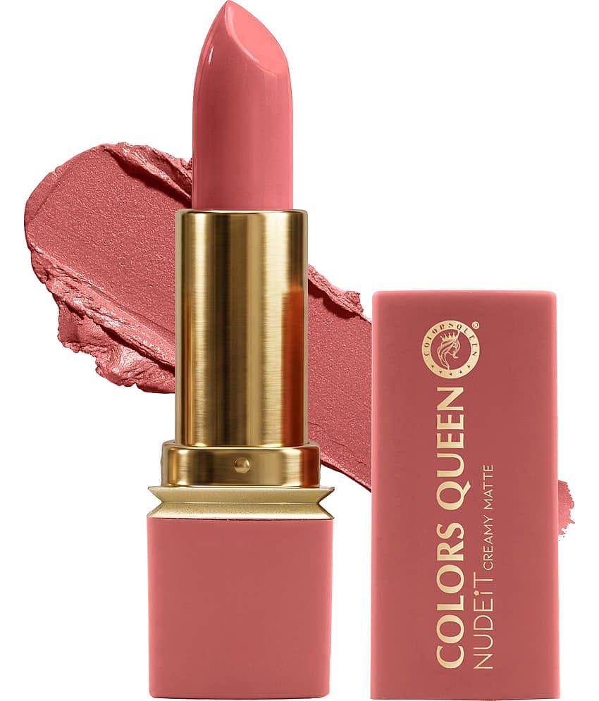 Colors Queen Peach Matte Waterproof Crayon Lipstick ( Pack of 1 )