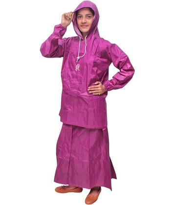 Goodluck Nylon Raincoat Set - Pink