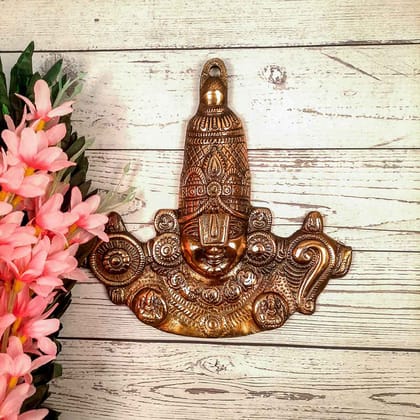 Lord Balaji Statue Wall Decor | Shri Venkateswara Swami Idol for Wall | Tirupati Balaji Wall Hanging Murti - for Home, Living Room, Office, Puja & Gift - 9 Inch