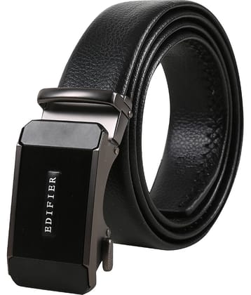 Edifier - Black Leather Men's Formal Belt ( Pack of 1 )