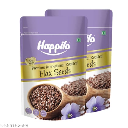 Happilo Premium Authentic Flax Seeds Roasted 200g (Pack Of 2)