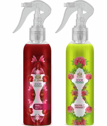 ST.JOHN Rose Lily & Lemongrass Room Freshener For Home & Office 250ml Each (500ml) - Pack of 2