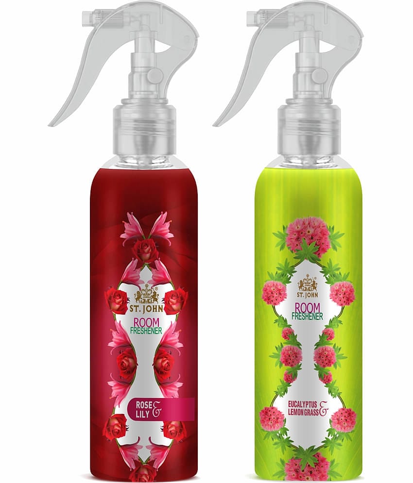 ST.JOHN Rose Lily & Lemongrass Room Freshener For Home & Office 250ml Each (500ml) - Pack of 2
