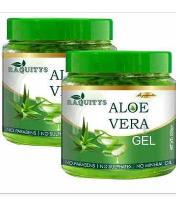 RAQUITYS Aloe Vera Gel For Skin Acne, Scars, Dark spots Face & Hair 440GM