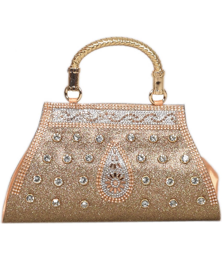 SUNESH CREATION Handheld Fabric Set of 1 ( Gold )