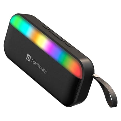 Portronics Plugs 3 15W Portable Bluetooth Speaker with Inbuilt Mic (Black)