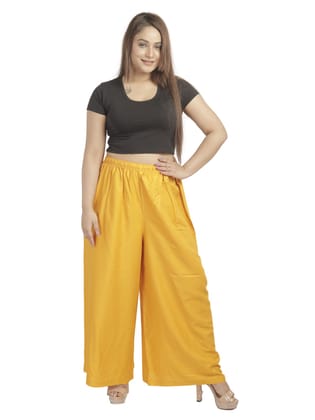 057RVR 4Cats Jumbo Size Radiant Palazzo - Mustard