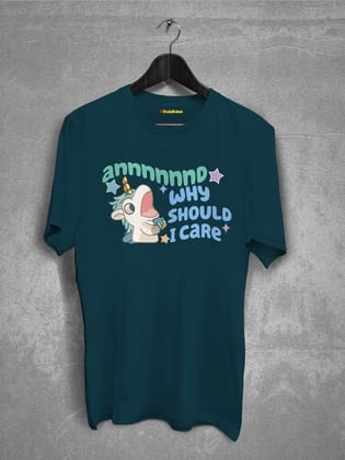 And Why Should I Care Bluey T-shirt-Petrol Blue / XS