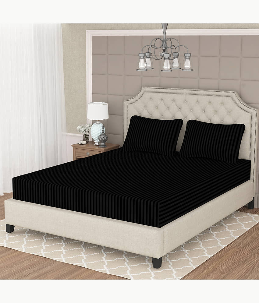 Apala Microfiber Double Bedsheet ( Black )