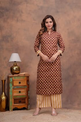 Stitched Cotton Sets Elegant Hand Block Printed Cotton Kurti Sets perfect for daily wear and festive occasions!Comfort fit | Soft breathable fabric | Beautiful hand block prints.