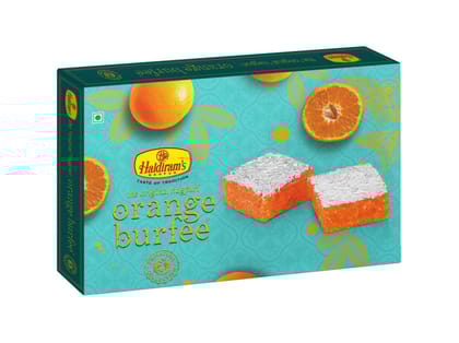 Haldiram's Orange Burfee Packed Sweets - 250 Gm - Pack of 2