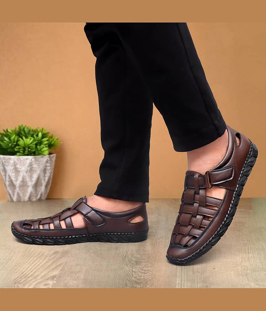SHUAN - Brown Men's Sandals