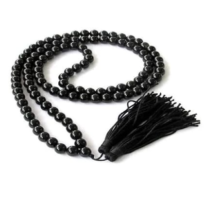 Black Agate Hakik 108 Beads Buddhist Prayer for Japa Rosary Wearing for Fashion Wear Mala for Astrological Purpose