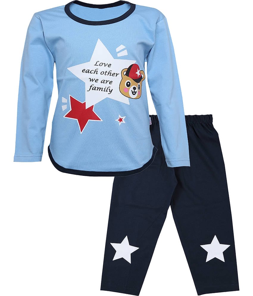 CATCUB Baby Girls Cotton ( Blue )