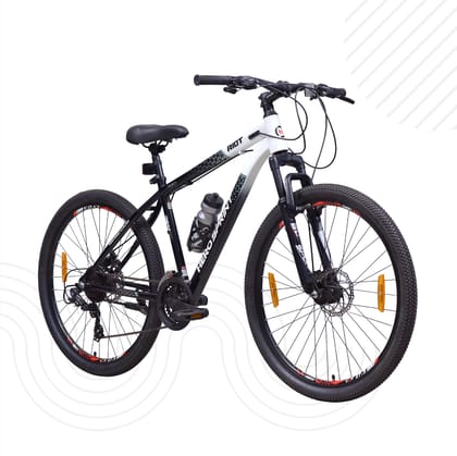 HERO RIOT 27.5 T (inch) Mountain Cycle (21 Gear, Black, White, Only Front Suspension)