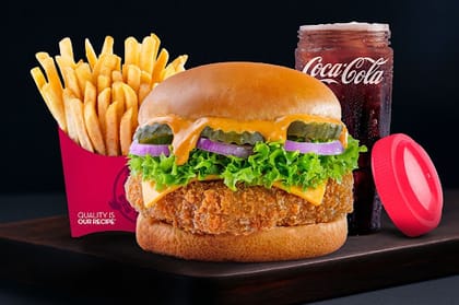 Mexican Cheese Chicken Burger Combo