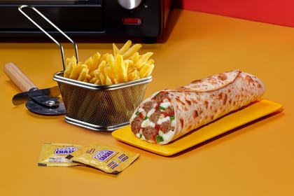 Non Veg Pizza Wrap and Side Meal Non Veg Pizza Wrap and Side Meal
