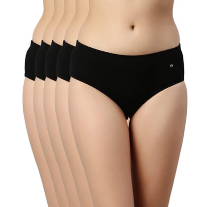 Enamor CR17-Stretch Cotton Antimicrobial and Stain Releas Finish Hipster Panty-Pack of 3 Jet Black Enamor CR17-Stretch Cotton Antimicrobial and Stain Releas Finish Hipster Panty-Pack of 3 Jet Black - Jet Black / L