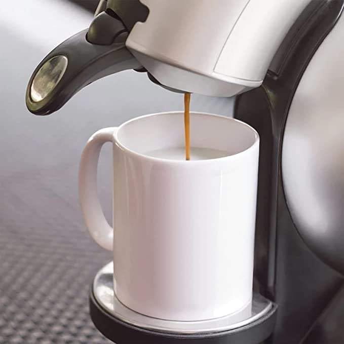 Off White Ceramic Coffee Cup, 300 ML, Set of 2 Ceramic Coffee Mugs with Large Handle for Man, Woman Classic Tea Mug for Cappuccino, Latte, Cocoa, Milk