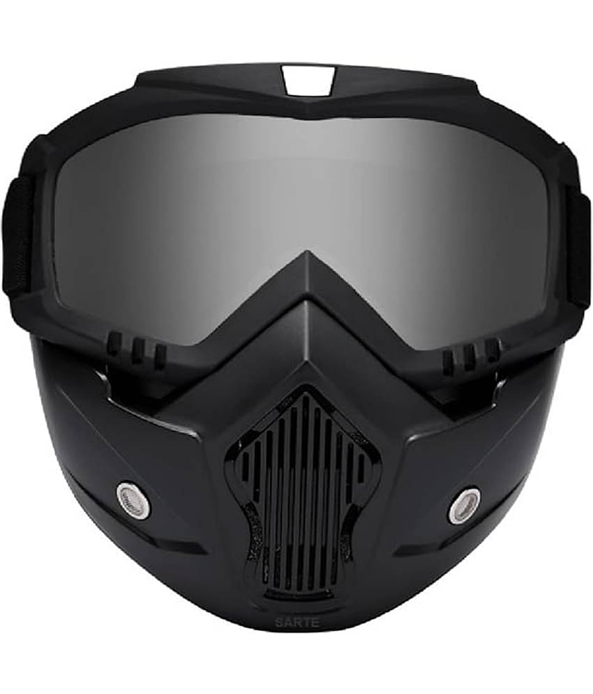 THRIFTKART Anti-Fogg Silver Riding Goggles ( Pack of 1 )