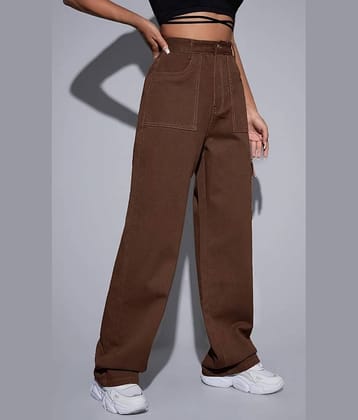9x denims - Brown Denim Regular Fit Women's Jeans ( Pack of 1 )