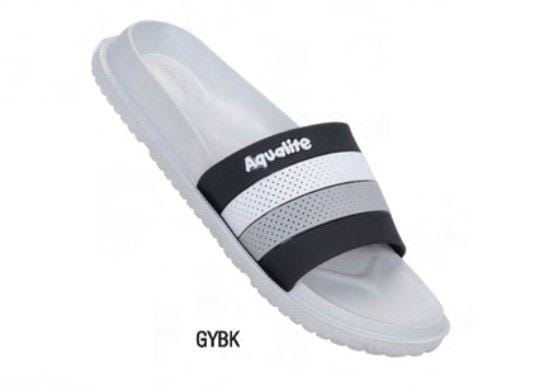 AQL AL1193 Grey Black G No 8 Mens Slides