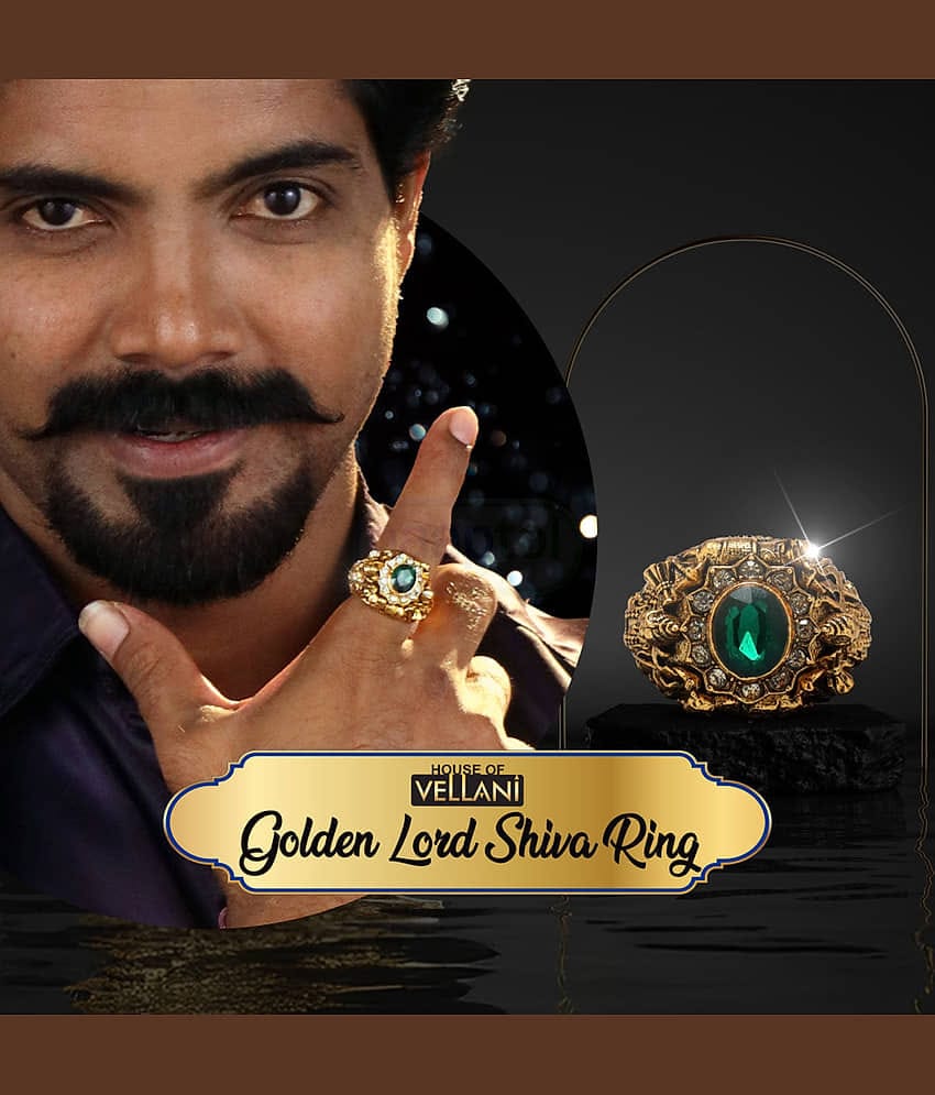 Fadiso Fashion Gold Rings ( Pack of 2 )