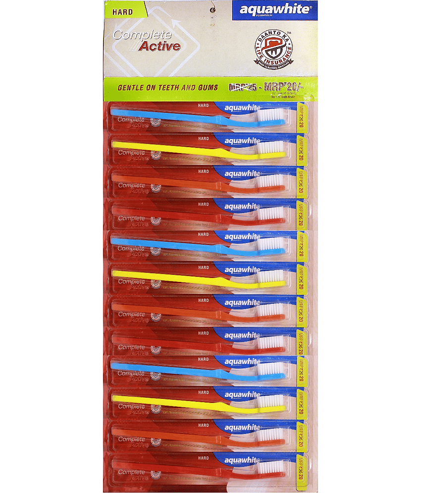 aquawhite Complete active (pack of 12) Toothbrush Pack of 12
