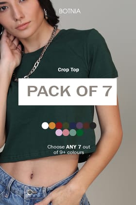 Pack of 7 Crop Top-XS