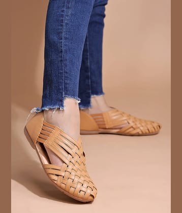 Shoetopia Tan Women's Casual Ballerinas