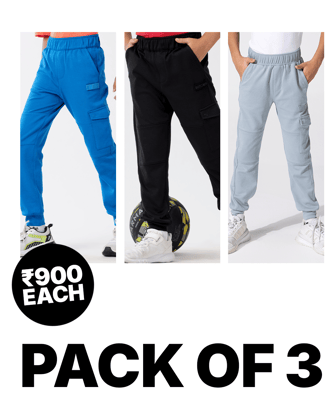 3-Pack Summer Cargo Joggers-4-5 Y