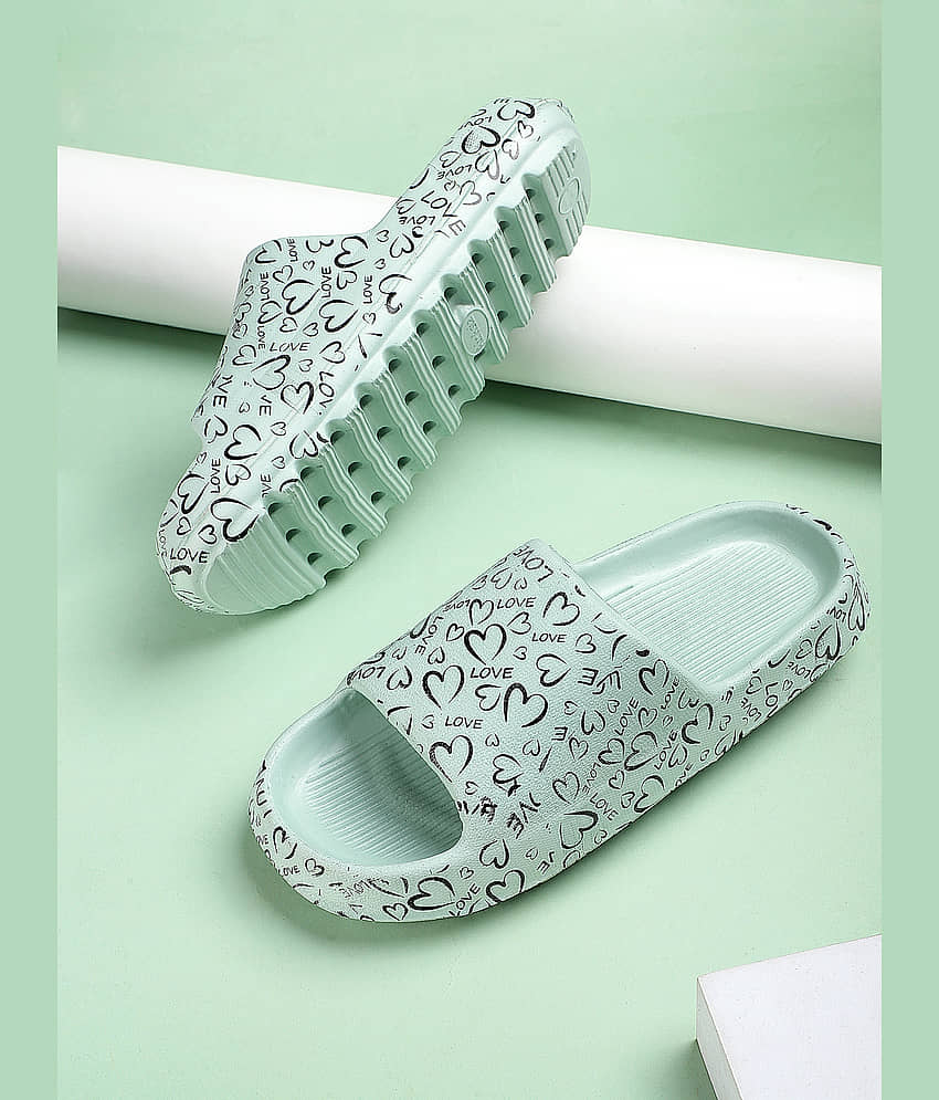 KAPANI Green Women's Slide Flip flop