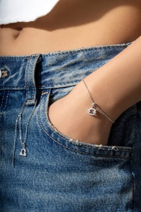Cancer stone pave' zodiac Bracelet