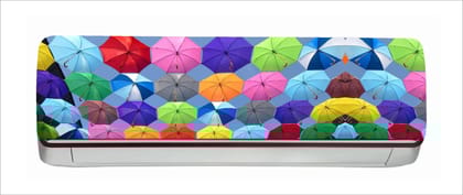 DreamKraft Umbrella Multicolour AC Sticker (Multicolor PVC Vinyl, 30cm X 91cm)