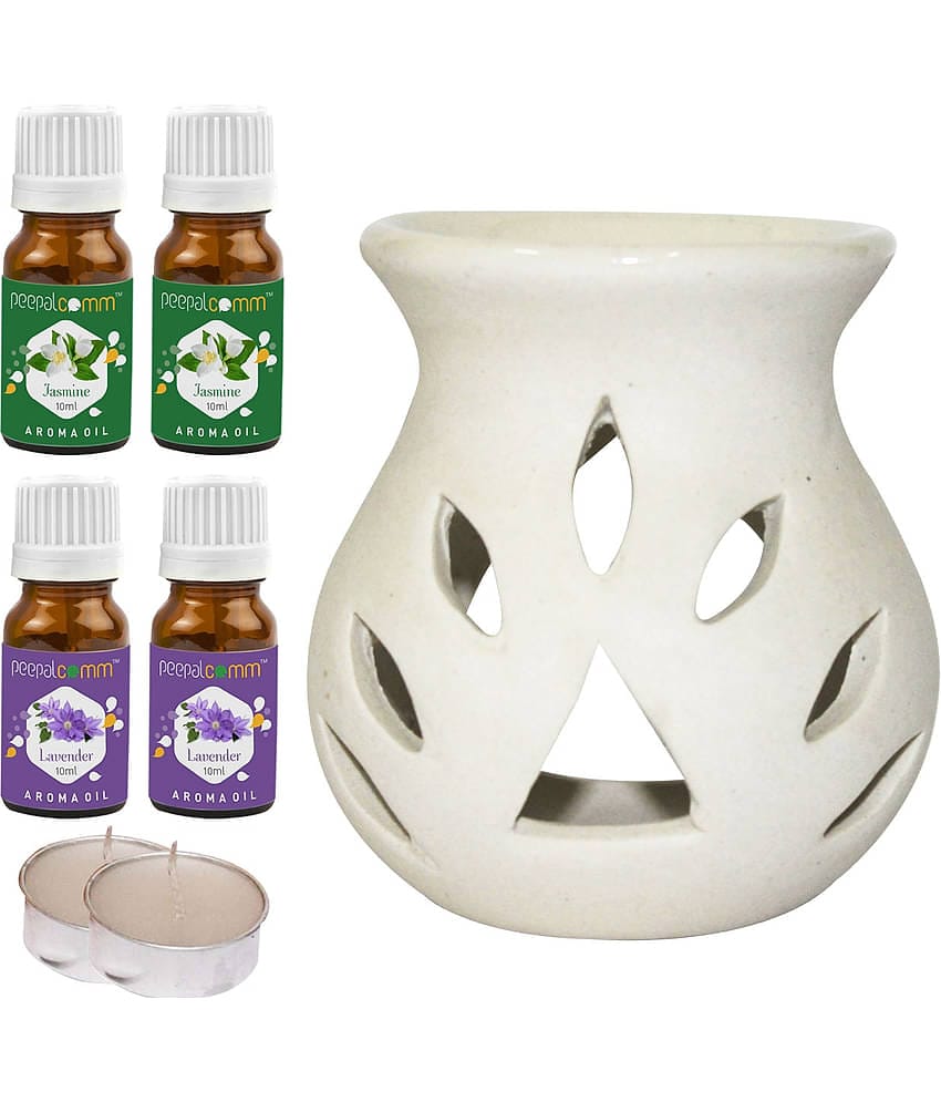 Peepalcomm Ceramic Aroma Oils & Diffusers Set - Pack of 7