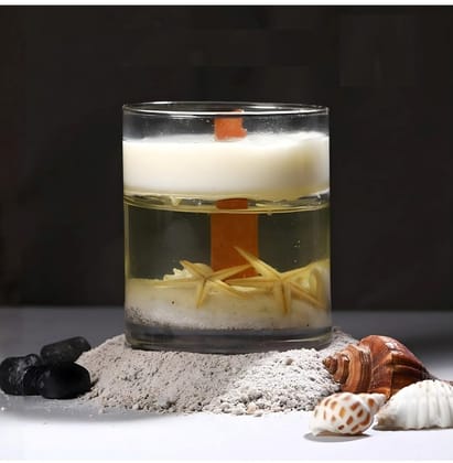 Soya Wax Star Fish Gel Glass Scented Candle Decorative Home Fragrance Pack of 1