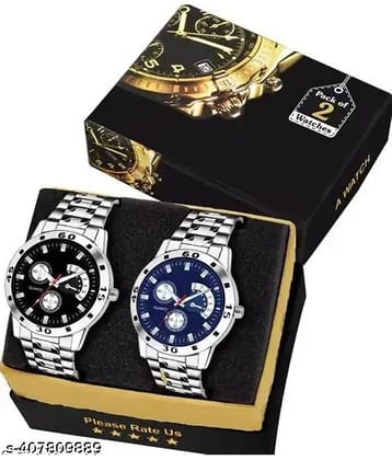 Fadiso Fashion Silver Stainless Steel Analog Men's Watch