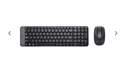 Logitech MK220 Compact Wireless Keyboard and Mouse Combo for Windows, 2.4 GHz Wireless with Unifying USB-Receiver