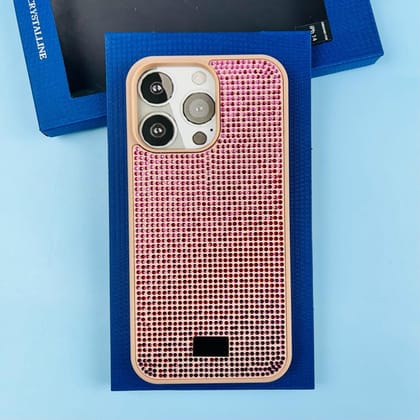 Premium Quality Sparkling Diamond Design Back Case for Apple Iphone 14 Pro / 14 Pro Max-14 Pro Max / Pink-Red