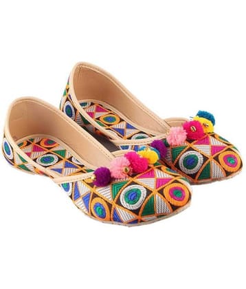 Raj White Ethnic Footwear